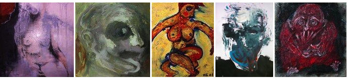 Figurations expressionnistes, mélangées, entre couleurs, matières et gestualité